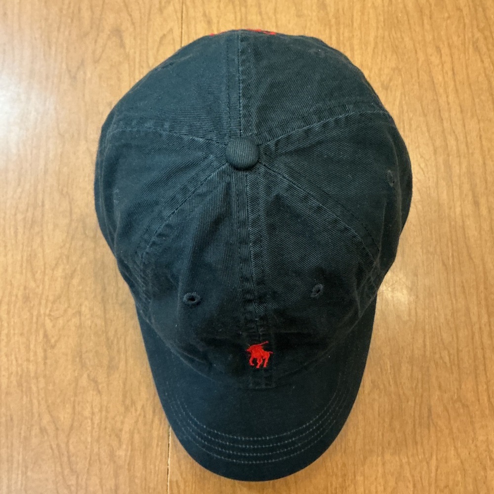 Y2K Polo Ralph Lauren Baseball Cap Mens OS Black Red Pony Logo Urban Hat Preppy - Picture 5 of 8